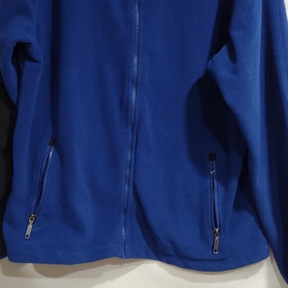 LOGAN AND MARTIN ROYAL BLUE BLACK BACK &  ELBOW PATCHES PULLOVER  ZIP MENS LARGE - Picture 3 of 10